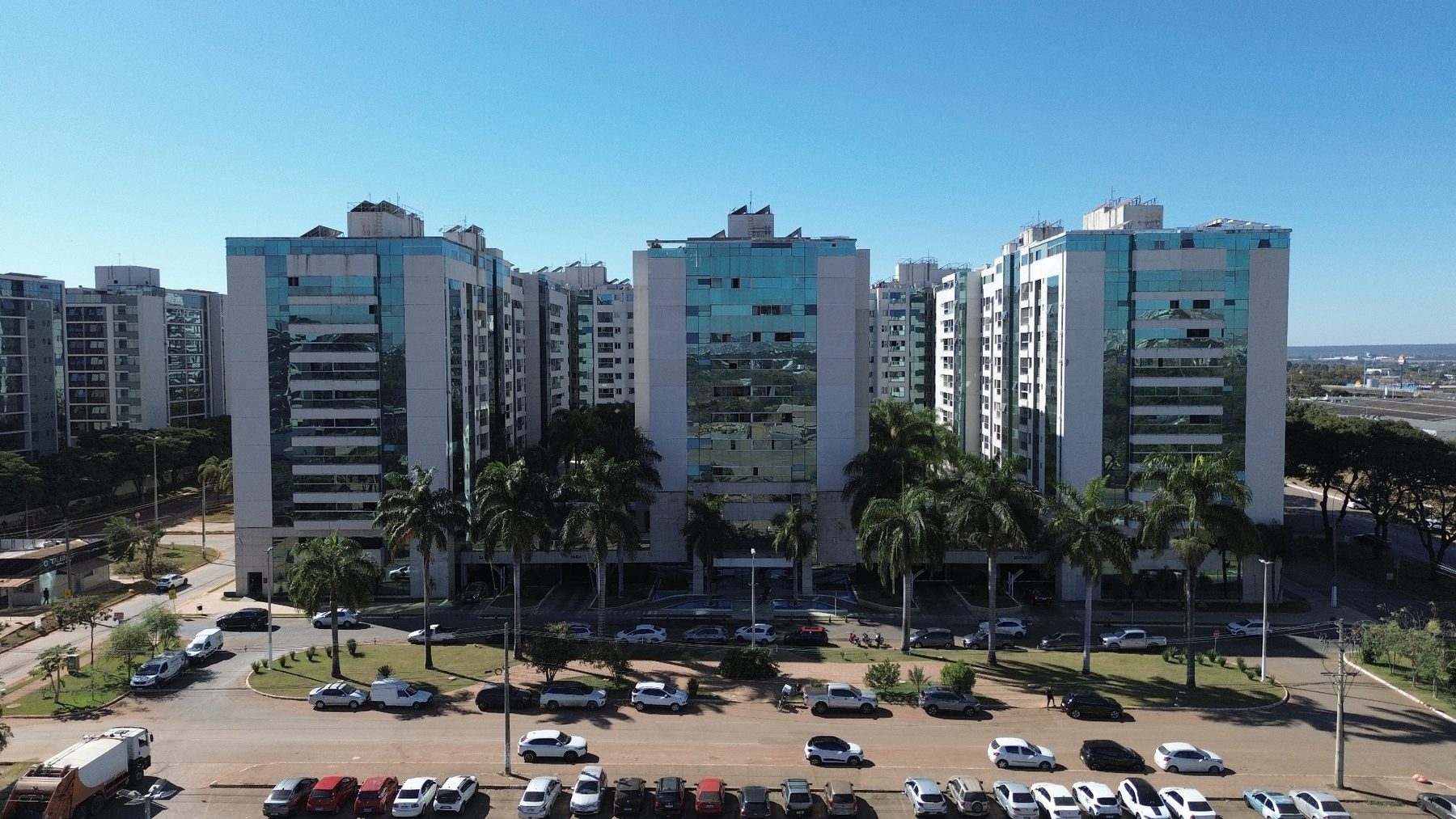 Vista aérea das torres do Prime Residence, no Park Sul
